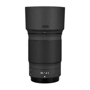 Imagem de Adesivo protetor de câmera de película de vinil para Nikon Z 85 mm F1.8S protetor acessórios de fotografia (couro preto)