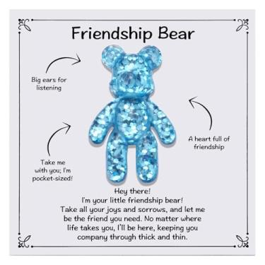 Imagem de Kvekstio Presentes de abraço de urso da amizade para melhores amigos, melhor amigo, pensando em você, presente de abraços de urso de resina de bolso, animação, presente de abraço de ursos de bolso