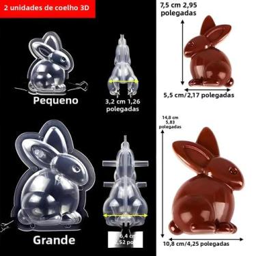 Imagem de Molde De Chocolate Para Ovo De Páscoa, Coelho, Doces, Policarbonato, C