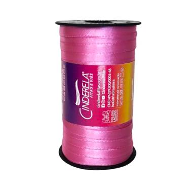 Imagem de Cinderela Fitas Fita de Cetim Simples Face, 07 mm, Rosa Chiclete, Carretel de 100 Metros