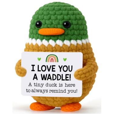 Imagem de MBL Gifts for Girlfriend Her Him - I Love You A Waddle, Handmade Crochet Mallard Duck for Women Men Wife Husband Fiance Couple Boyfriend Lover Birthday Wedding Christmas Stocking Stuffers Present