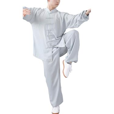 Imagem de Roupa De Tai Chi Em Algodão E Linho Unissex Roupas De Artes Marciais Fantasia De Kung Fu Para Homem E Mulher, Livid/Long Sleeve, XXL