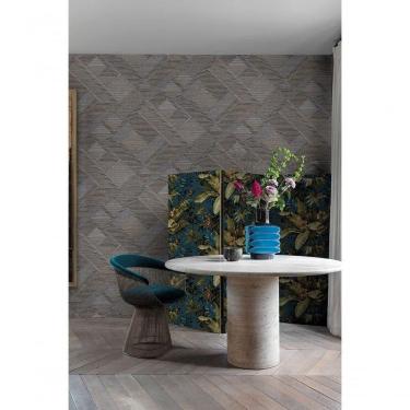 Imagem de Papel De Parede Muse Geométrico Preto E Dourado A55401