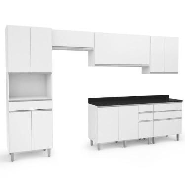Imagem de Cozinha 6 Peças C/gaveteiro Top Class Batrol Branco Branco - OUTRAS MA