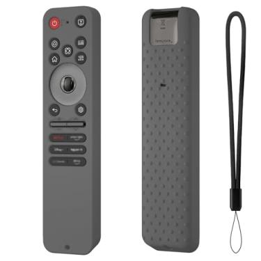 Imagem de Hi Color Capa protetora de silicone para LG MR25GA compatível com LG OLED Smart TV C5 B5 G5 M5 Series Remote MR25GA (cinza escuro)