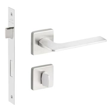 Imagem de FECHADURA MALBA IMAB BANHEIRO WC ESCOVADA ACETINADA QUADRADA CA 55MM