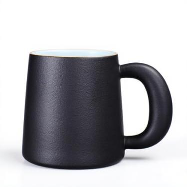 Imagem de Ereesin Caneca de cerâmica rústica - textura fosca, xícara de café/chá de escritório, presente de festival. Grés durável, caneca de água diária ideal