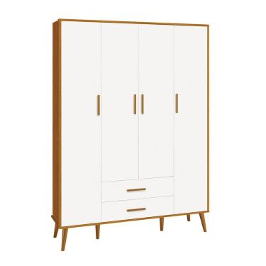 Imagem de Guarda Roupa Isis Retrô 4 Portas 2 Gavetas - Reller