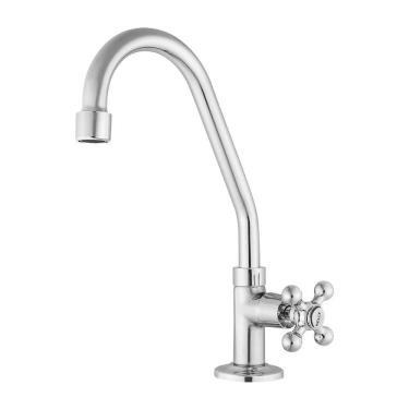 Imagem de Torneira para Cozinha de Mesa Kelly Metais 163 C33 - Bica Móvel 1/4 de Volta