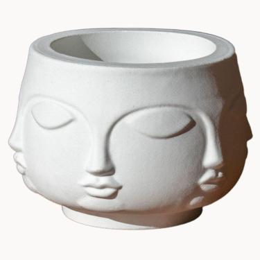 Imagem de Vaso Decorativo Tarsila 10cm Artesanal Em Cimento Branco