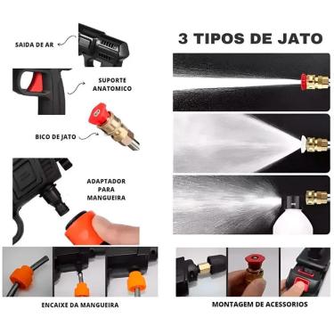 Imagem de Lavadora Alta Pressão Potente Com Maleta Completa