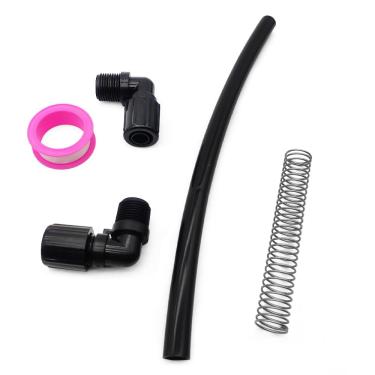 Imagem de MADAT Peças de clorador adequadas para alimentador automático Pentair 320 322 Rainbow inclui conector de tubo NPT de 90 graus R172272 1/5.1 cm, tubo OD R172091 de 5/20.3 cm, suporte de tubo R171097