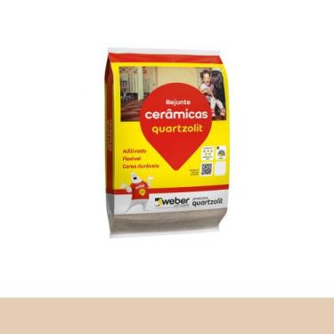 Imagem de Rejunte Cerâmicas Flexível Quartzolit 1kg, Bege