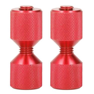 Imagem de QANYEGN Flange de dois orifícios, pinos de alinhamento de alumínio de dois orifícios, pinos de orifício duplo de flange destacáveis para flanges de 0,5 a 14 pol. 150 lb (Red)