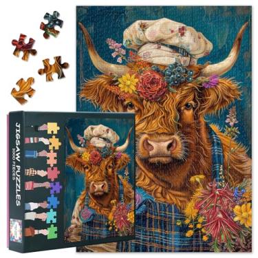 Imagem de Puzzles for Adults 1000 Pieces Chef Cow, Funny Animals Challenging Jigsaw Puzzles for Adults, 27.5x19.7 Inch Flowers Puzzle Game for Women Home Decoration Birthday Gift (Cook Series)