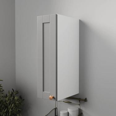 Imagem de Armário Aéreo 1 Porta 20cm Arizona Cabecasa Madeiramadeira Branco/Cinza