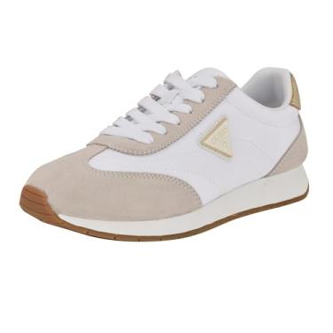 Imagem de GUESS Tênis feminino joggin, Branco/Bege, 34