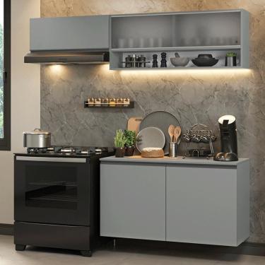 Imagem de Armário De Cozinha Compacta Suspenso Nice Madesa 07 Cinza