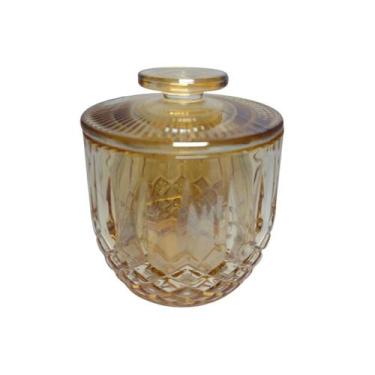 Imagem de Manteigueira Francesa de Vidro Berlin Âmbar 9x10cm - Mek