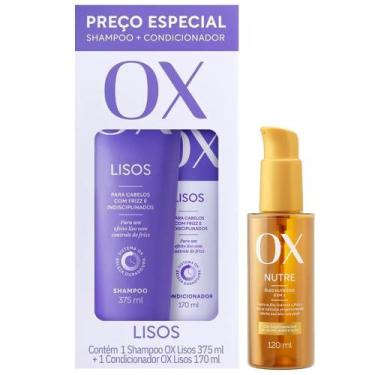 Imagem de Kit OX Liso Duradouro Shampoo + Condicionador + Óleo Capilar Nutritivo