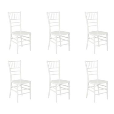 Imagem de Conjunto com 6 Cadeiras Stella Branco - Mobly