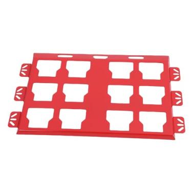 Imagem de Fockety Placa de Montagem da Caixa de Ferramentas, Base de Armazenamento de Liga de Alumínio para Montagem de Parede ou Piso Com Acabamento de Esmalte, Compatível Com Carrinhos de (vermelho)