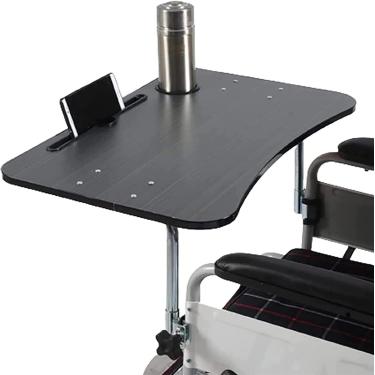 Imagem de Mesa Para Cadeira De Rodas, Mesa De Jantar De Madeira, Mesa De Jantar De Madeira Destacável Para Cadeira De Rodas, Acessórios Para Cadeira De Rodas Com Suporte Para Celular Para Idosos, #2