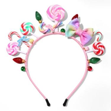 Imagem de BVGA Bandanas de doces para mulheres, meninas, Natal, bengala, acessórios, fantasia de Candyland, roupas de Natal, lembrancinhas de festa de Halloween, presentes de Natal (padrão D)