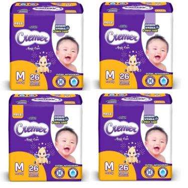 Imagem de Kit Fralda Cremer Magic Care Jumbinho - Tam M - 104 fraldas/ tiras - B