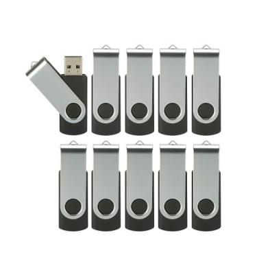 Imagem de Unidade flash USB Alihelan, pacote com 4 GB x 10, USB 2.0, preta