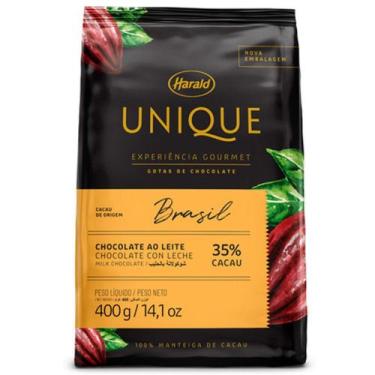 Imagem de Chocolate Harald Unique Brasil 35% ao Leite gotas 400g