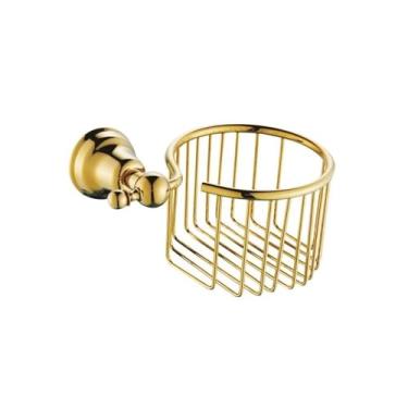 Imagem de Acessórios de banheiro de latão dourado, prateleira porta-papel, porta-toalhas, saboneteira, toalheiro, gancho de vidro, ferragens opcionais, suporte para rolo de papel