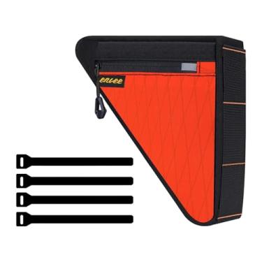 Imagem de Pegciuho Bolsa para Quadro de Bicicleta Triangular, à Prova D'água, Versátil, Fácil de Instalar com Alças, Bolsa para Câmara de Ar para Bicicletas de Estra, Laranja