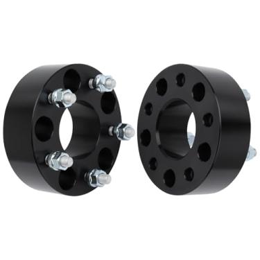 Imagem de IRONTEK Espaçadores de roda de 5 cm 5 x 120,6 mm espaçadores forjados reais com furo de cubo de 70,5 mm M12 x 1,5 pinos aptos para Buick 79-85 Riviera, para Cadillac 04-09 XLR, para Chevrolet 98-05