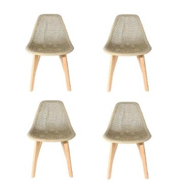 Imagem de Cadeira CHARLES EAMES Colmeia Solid Wood 131PPF NUDE KIT 4 UN - LEON I