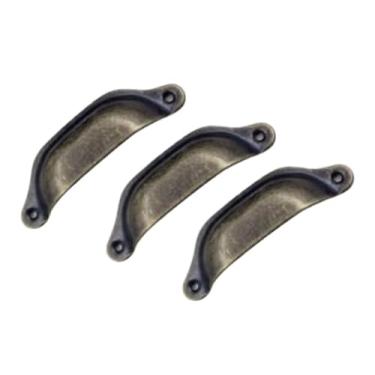 Imagem de MAC Metais Vintage, Kit Puxador De Gaveta Concha Vintage Bronze Antigo