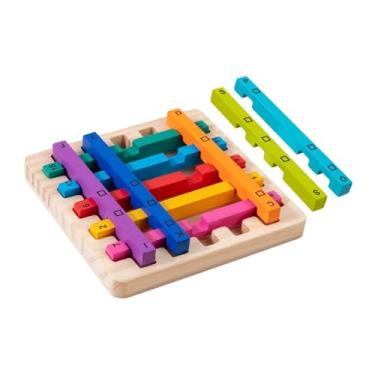 Imagem de Esquirla Jogo de Viagem de Empilhamento, Quebra-cabeça de Arco-íris de Madeira, Brinquedo de Treinamento de Imaginação E Criatividade