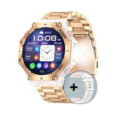 Imagem de Relógio Inteligente Militar Masculino Com GPS, Lanterna LED, Chamada B