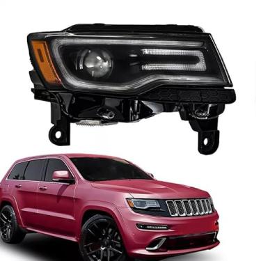 Imagem de Lâmpada esquerda direita LED luz diurna frontal LED conjunto de farol lâmpada ampla compatível com Grand Cherokee 2014-2016 68142490AL (direita)