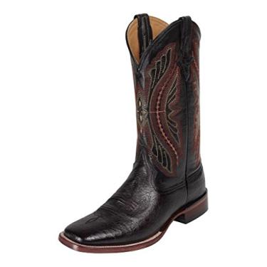 Imagem de Ferrini Bota masculina Full Quill Ostrich Western, Cereja preta, 44 BR