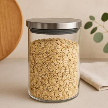 Imagem de Pote Porta Mantimento Tampa Inox Redondo 700ml Vista Home