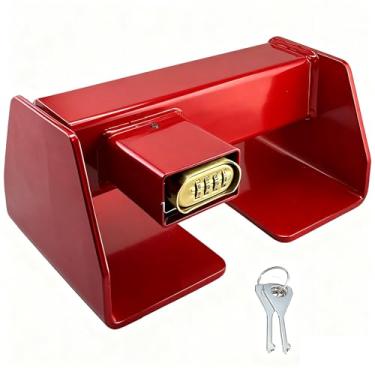 Imagem de Travas de contêiner de transporte resistentes, fechaduras de caminhão semirreboque, travas de porta de reboque de segurança máxima com chaves mecânicas e trava de senha, acessórios de segurança para