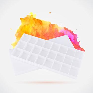 Imagem de RiToEasysports Paleta de Mistura de Plástico Branco Com 24 Grades, Cor Aquarela para Artistas, Ideal para Misturar Cores