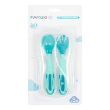 Imagem de Kit Talher Termossensível Com Estojo Bebê Pimpolho - Mundo dos Baixinh