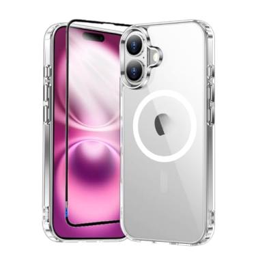 Imagem de Capa Capinha Case Magnética Carregamento por Indução E Película de Vidro 3d Para iPhone (iPhone 16 Plus)