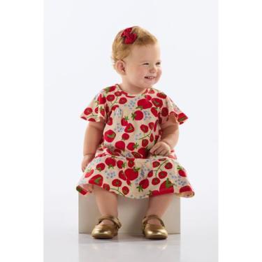 Imagem de Vestido Tomates para Bebê Menina Quimby, Vermelho, 1