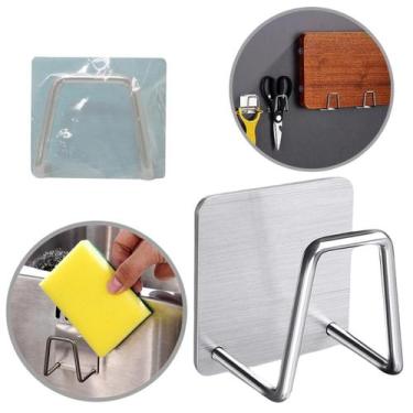 Imagem de Suporte Porta Esponja Bucha Inox Pia Organizador Cozinha - DropJT