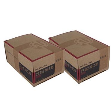 Imagem de Tubo – 27,5" x 2,10-2,35" Select Valve Type & Length, 32 mm ou 48 mm Presta ou Regular Schrader Valve. Tubo de substituição para bicicleta de montanha de 70 cm, ou bicicleta com o mesmo tamanho de pneu. Estilo MTB MTN bicicleta, 2 PACK SAVER, 32mm PRESTA