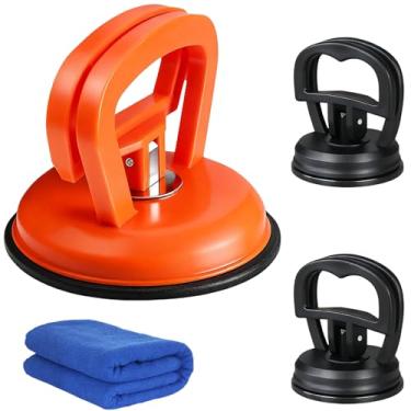 Imagem de Extrator de amassados, kit de reparo de amassado de carro, pacote com 3 ventosas de extrator de amassados, ferramenta de remoção de amassados de carro, extrator de amassados e kit de reparo de