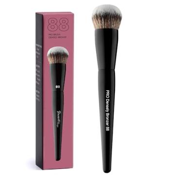 Imagem de PRO Pincel de maquiagem profissional Densely Bronze 88, preto, cerdas sintéticas veganas, cabo afunilado para aplicação em bronzeador creme